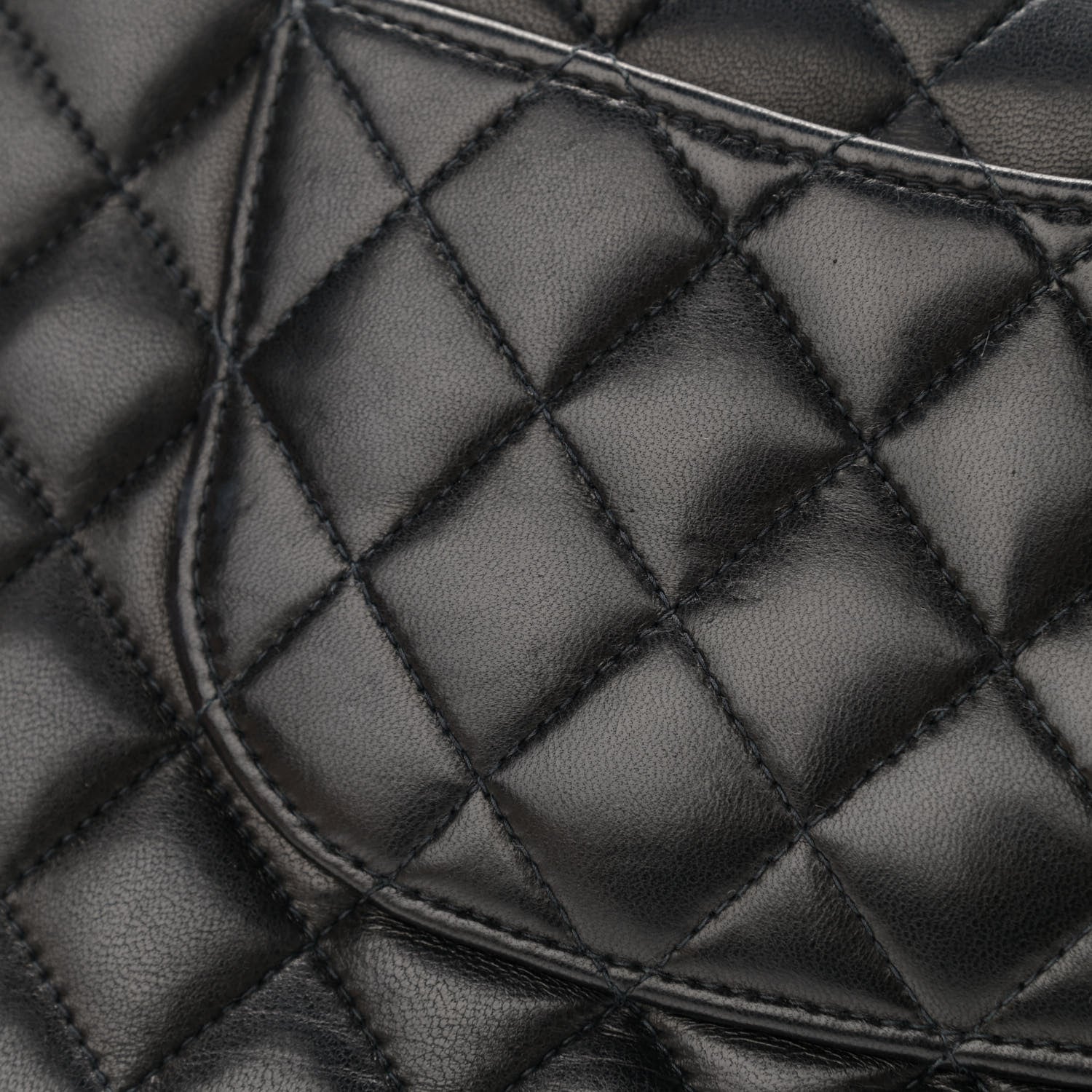 Chanel Lambskin Quilted Medium Double Flap Navy 10 of 13