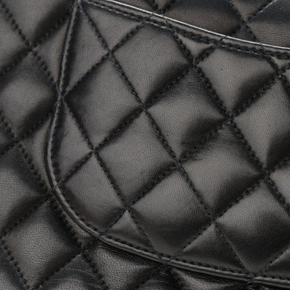Chanel Lambskin Quilted Medium Double Flap Navy 10 of 13