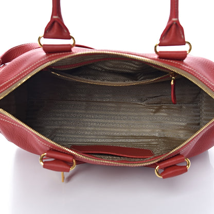 Prada Vitello Daino Satchel Fuoco 5 of 13