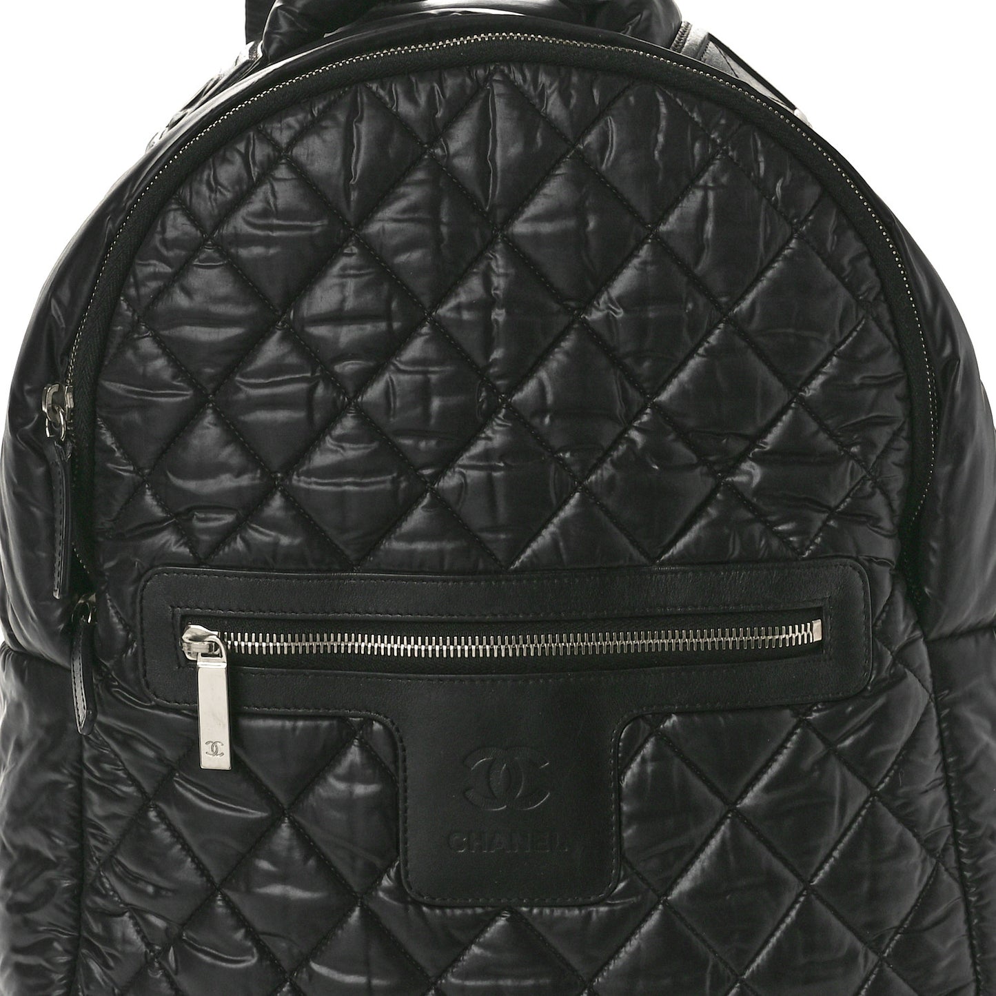 Nylon Quilted Coco Cocoon Backpack Black