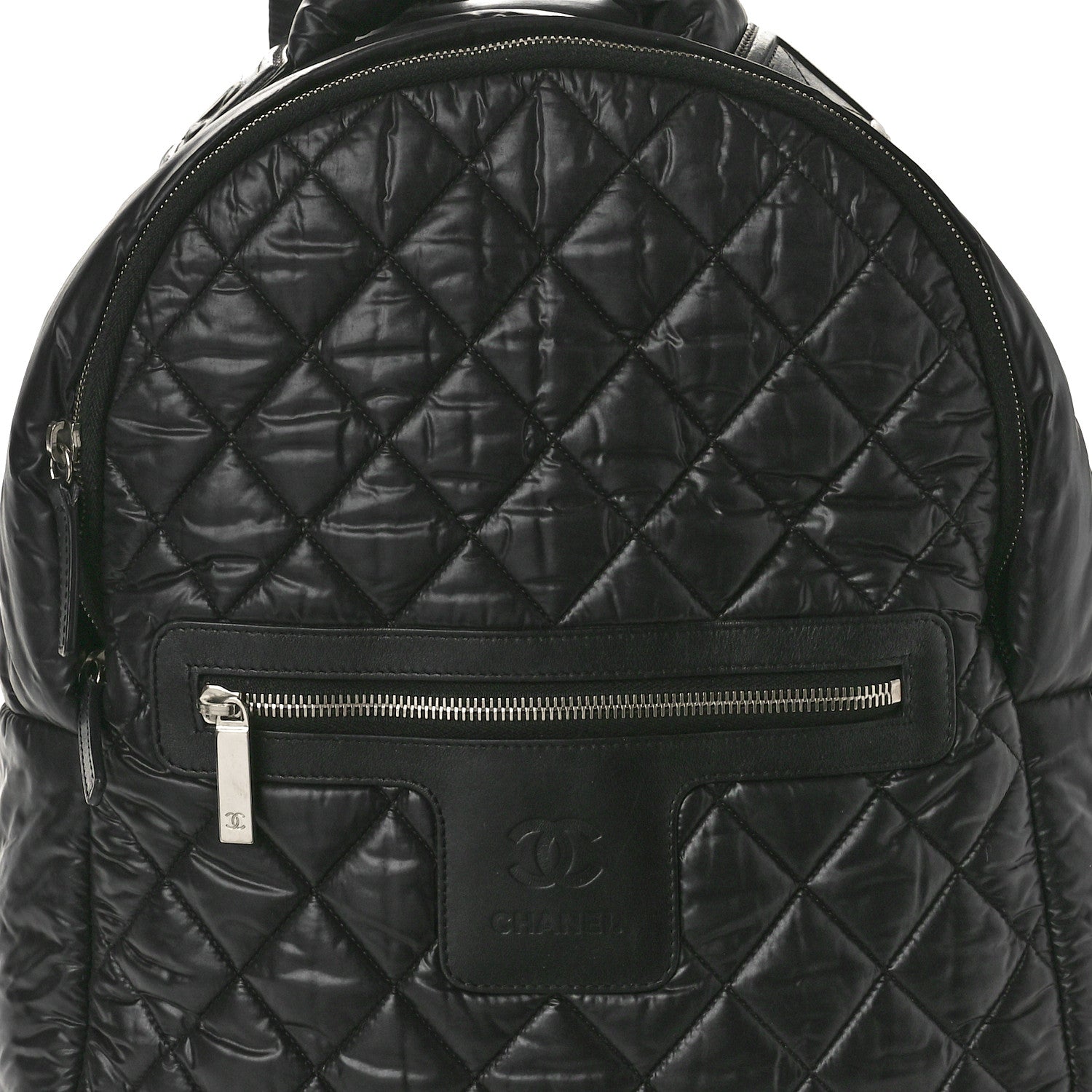 Chanel Nylon Quilted Coco Cocoon Backpack Black 8 of 10