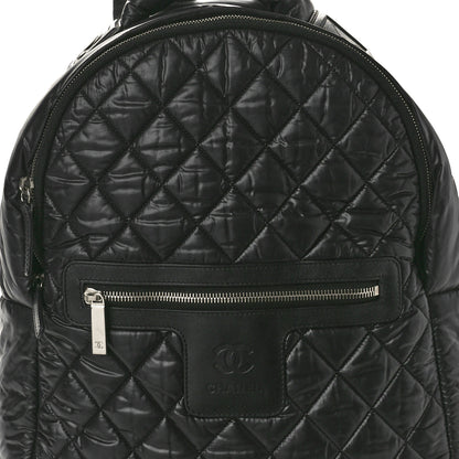 Chanel Nylon Quilted Coco Cocoon Backpack Black 8 of 10