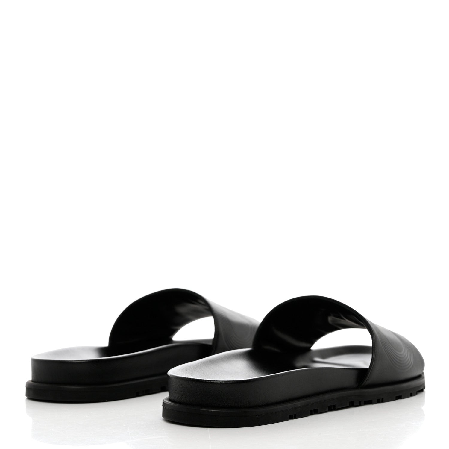 Hermes Calfskin Mens Biarritz Sandals 41.5 Black 4 of 10