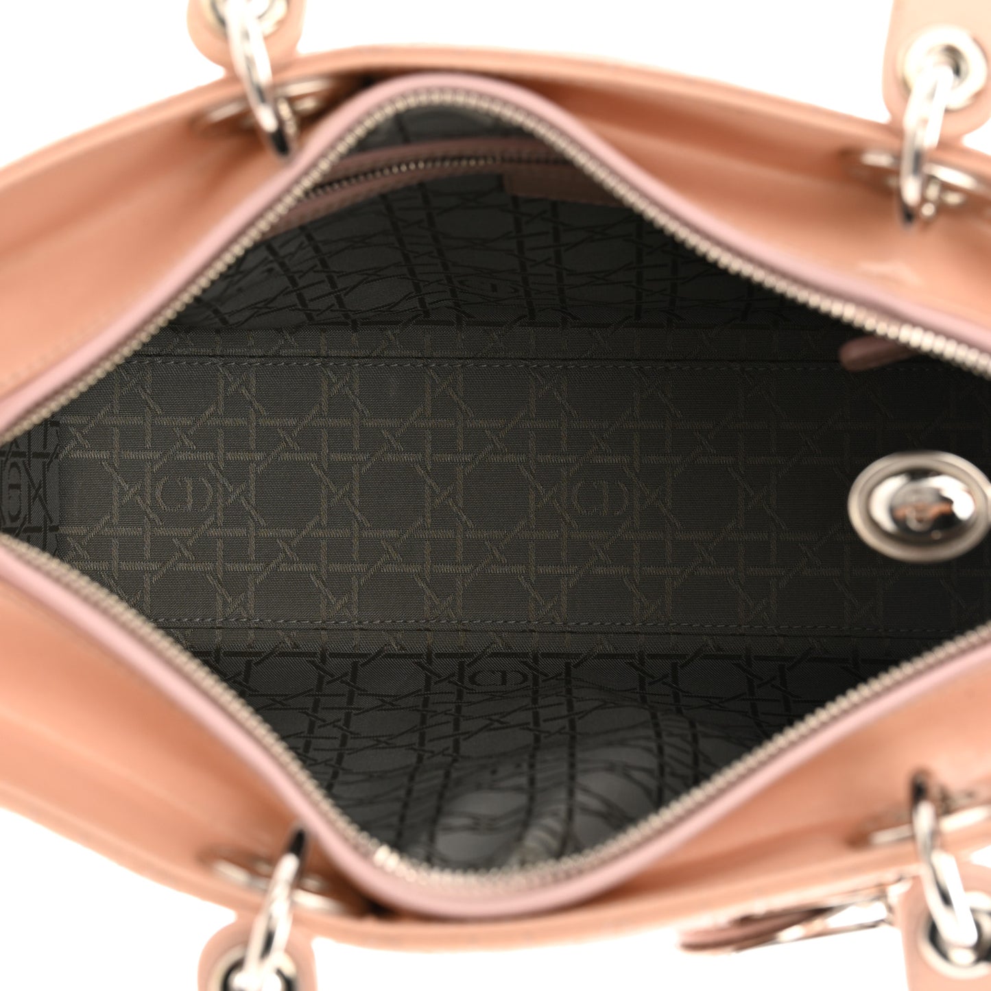 Patent Cannage Large Lady Dior Light Pink