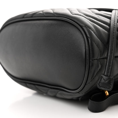 Gucci Calfskin Matelasse GG Marmont Flap Backpack Black 9 of 14