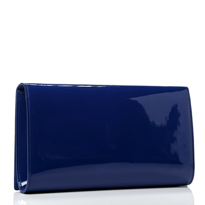 Saint Laurent Patent Calfskin Monogram Large Belle De Jour Clutch Royal Blue 2 of 4