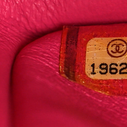 Chanel Tweed Quilted Jumbo Double Flap Hot Pink 7 of 10