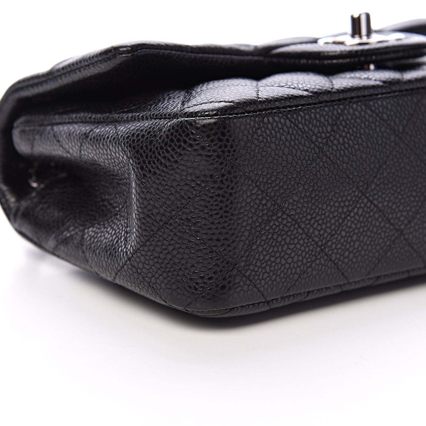 Caviar Quilted Mini Rectangular Flap Black