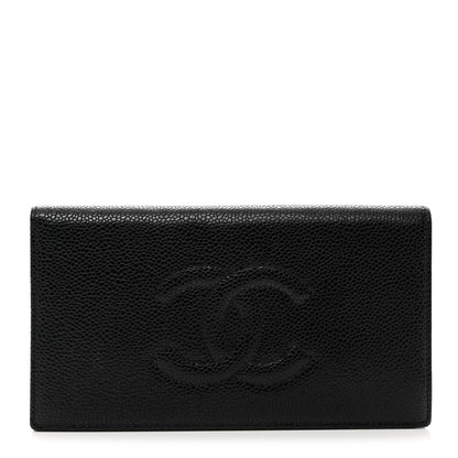 Chanel Caviar Timeless CC Yen Wallet Black 1 of 9