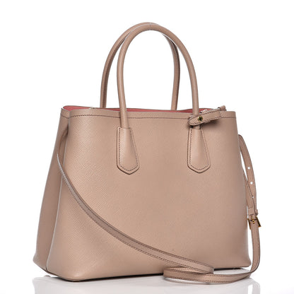 Prada Saffiano Cuir Small Double Bag Cammeo Rosa 4 of 14