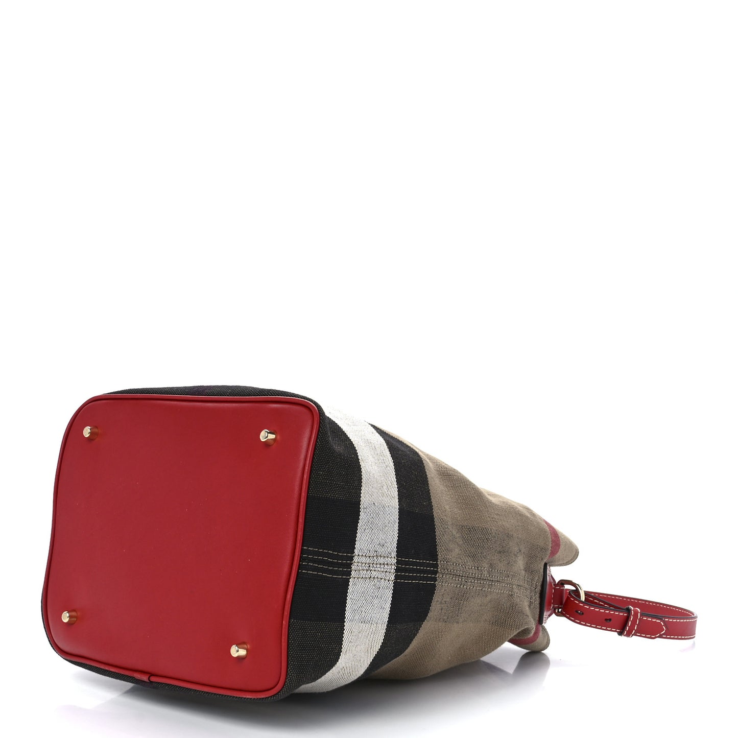 Canvas Mega Check Medium Ashby Hobo Cadmium Red