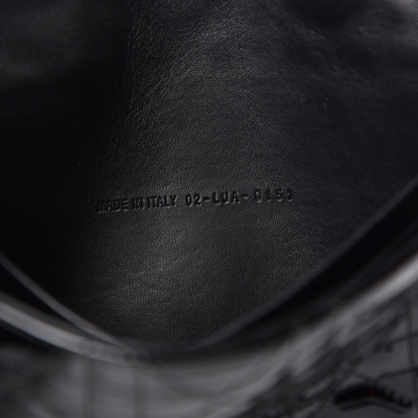 Patent Cannage Wallet on Chain Pouch Black
