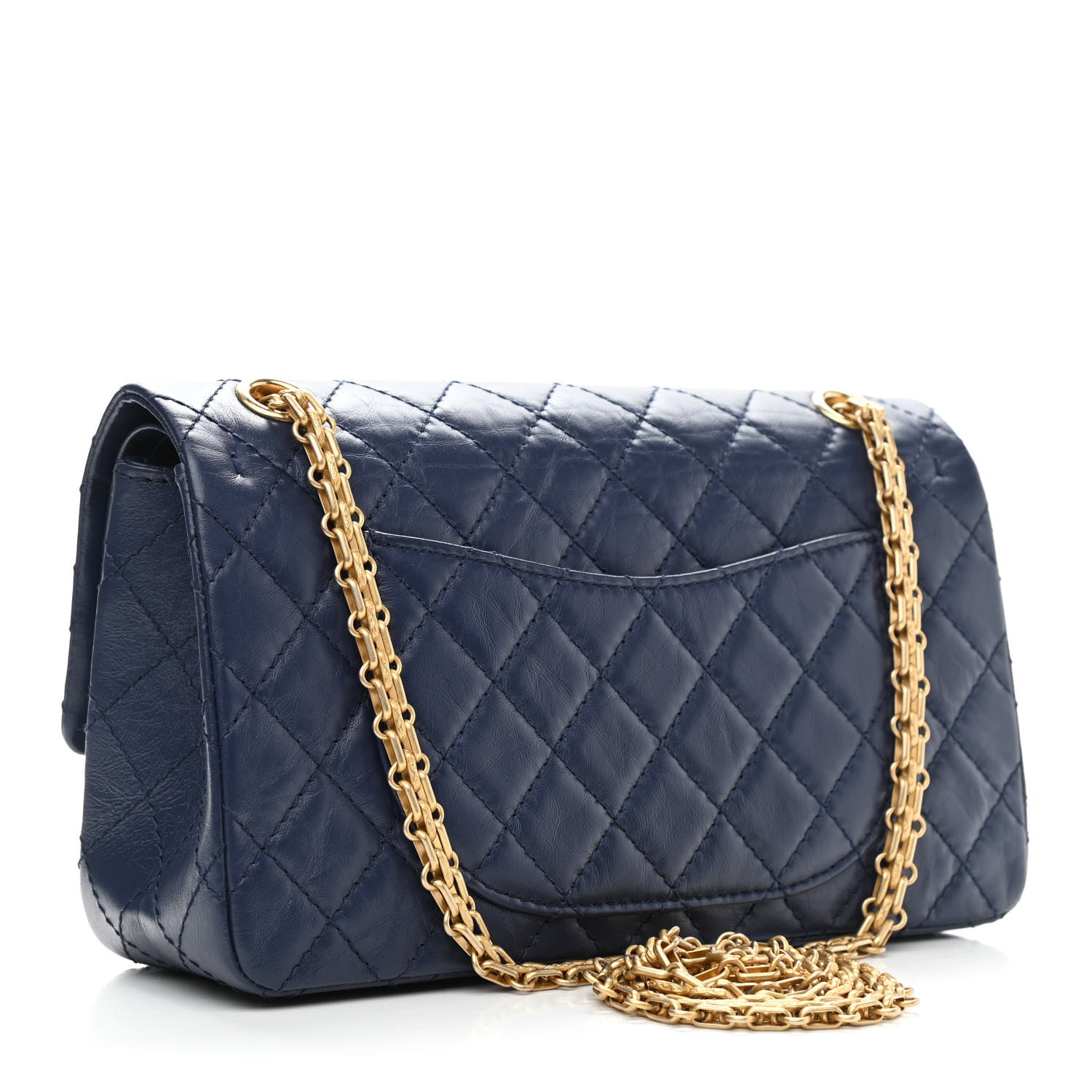 Chanel Aged Calfskin Quilted 2.55 Reissue 225 Flap Navy 3 of 13