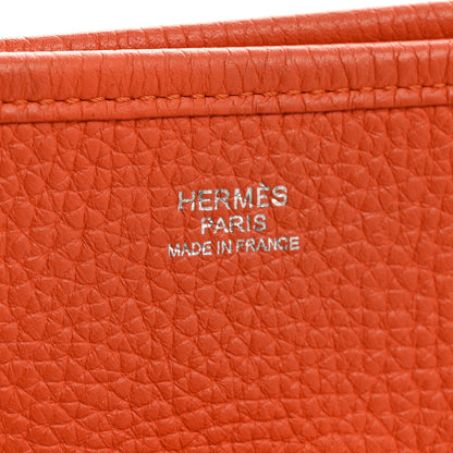 Hermes Taurillon Clemence EVELYNE III GM Orange 6 of 15