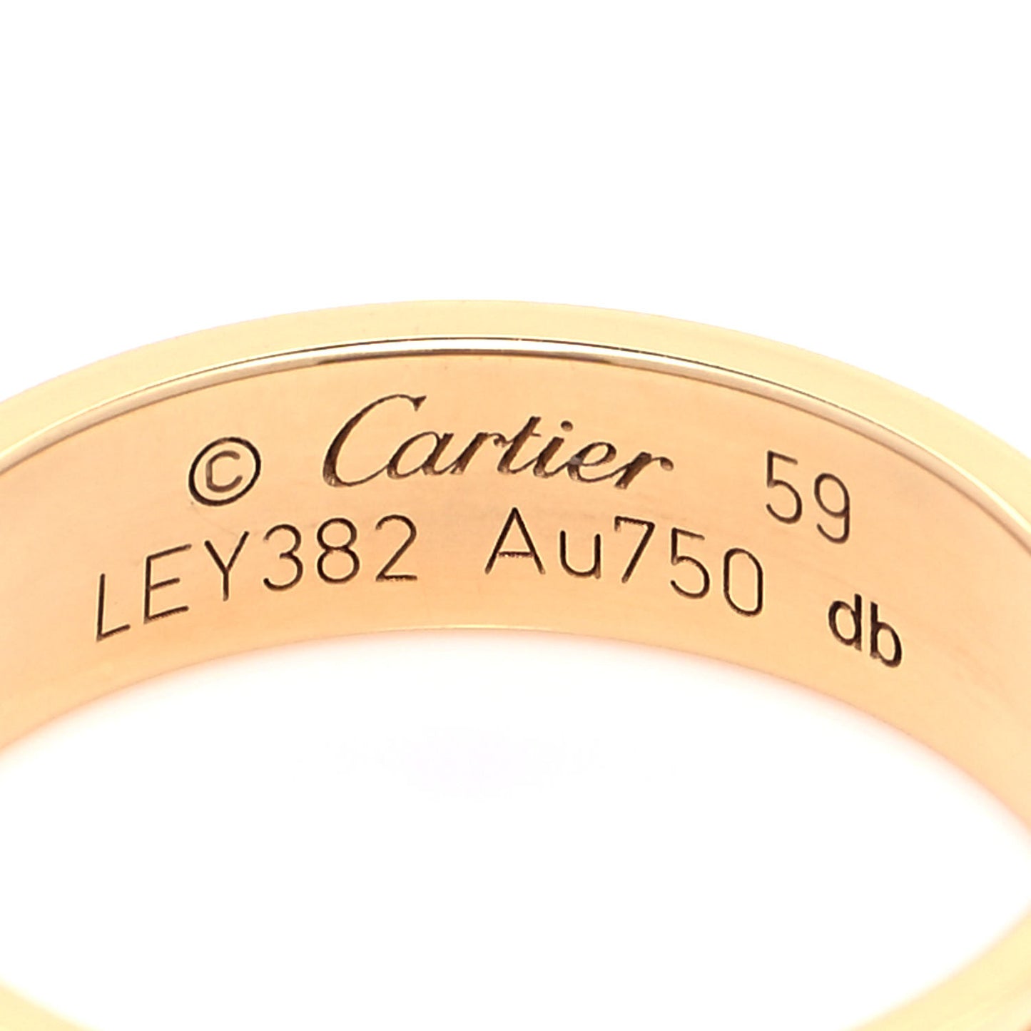 18K Yellow Gold 5.5mm LOVE Ring 59 8.75