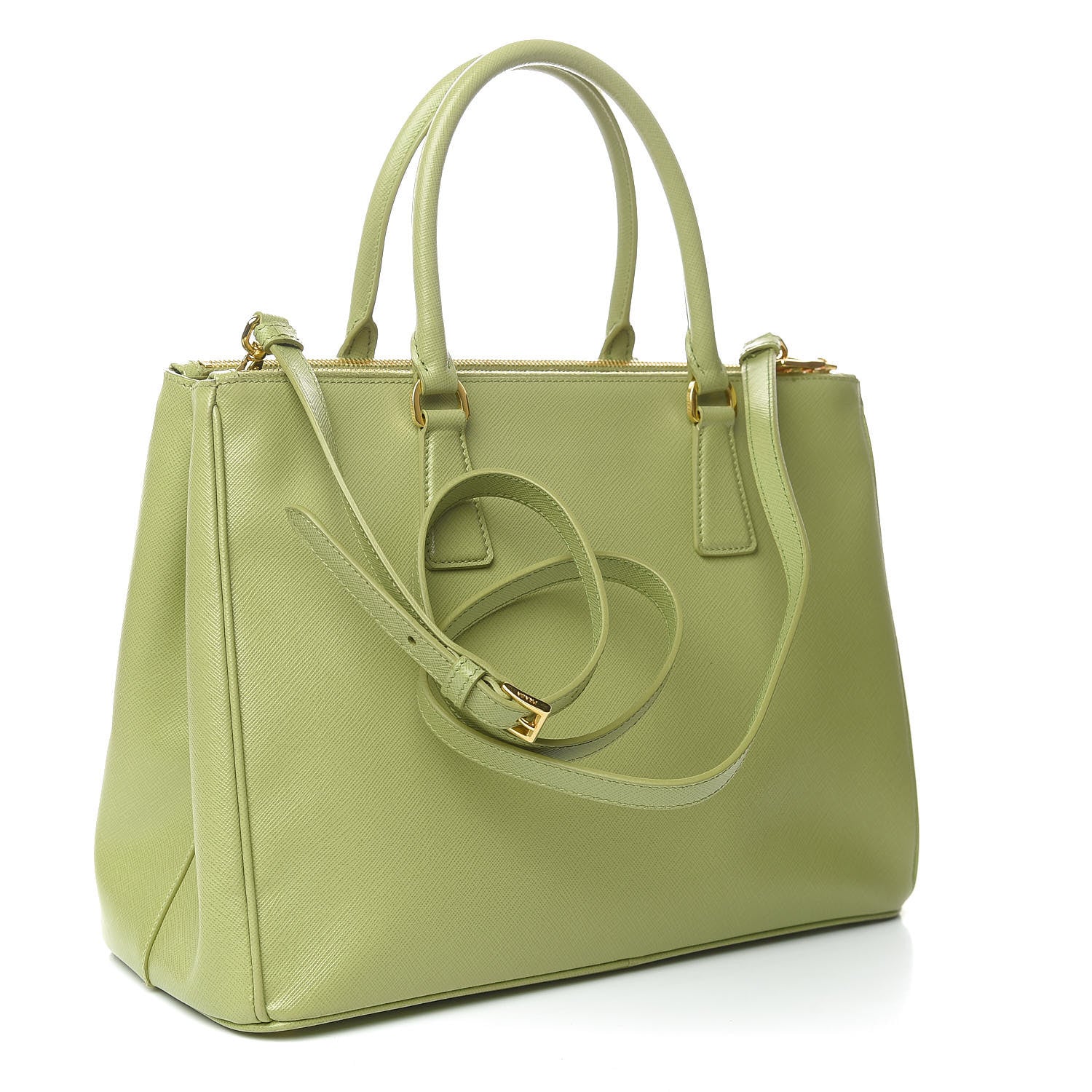 Prada Saffiano Medium Double Zip Galleria Tote Prato 3 of 12