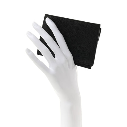 Fendi Cuoio Romano Monochrome Bi-Fold Wallet Black 2 of 7