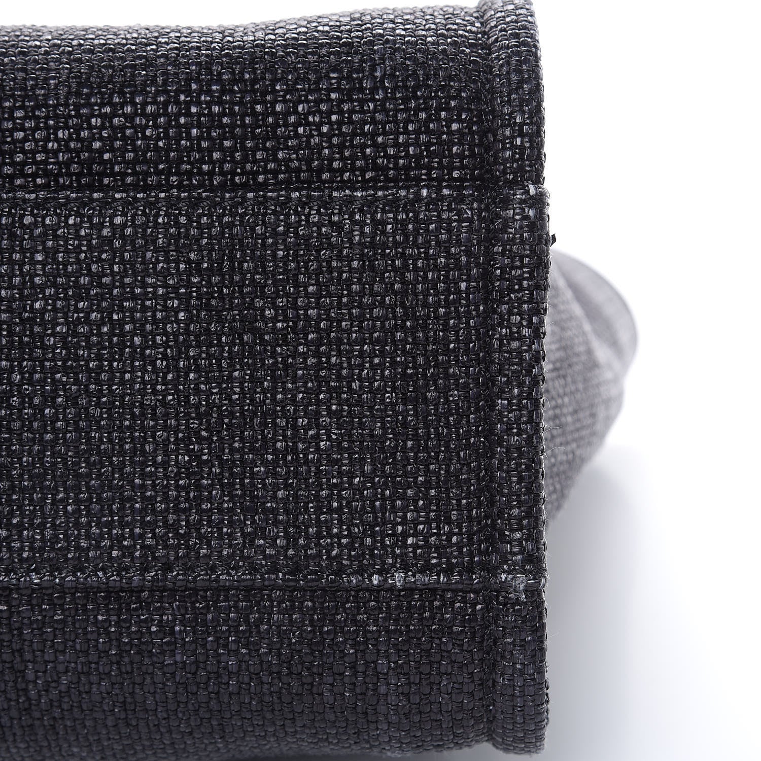 Chanel Woven Straw Raffia Small Deauville Tote Black 13 of 14
