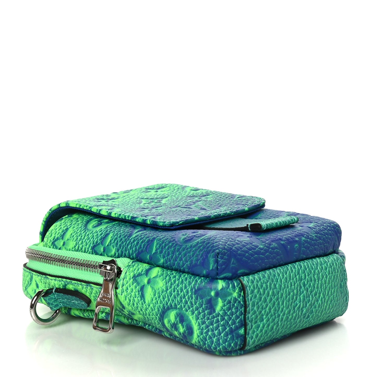 Taurillon Illusion Double Phone Case Bleu Vert