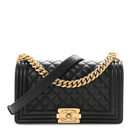 Chanel Caviar Quilted Medium Boy Flap Black 1 of 11