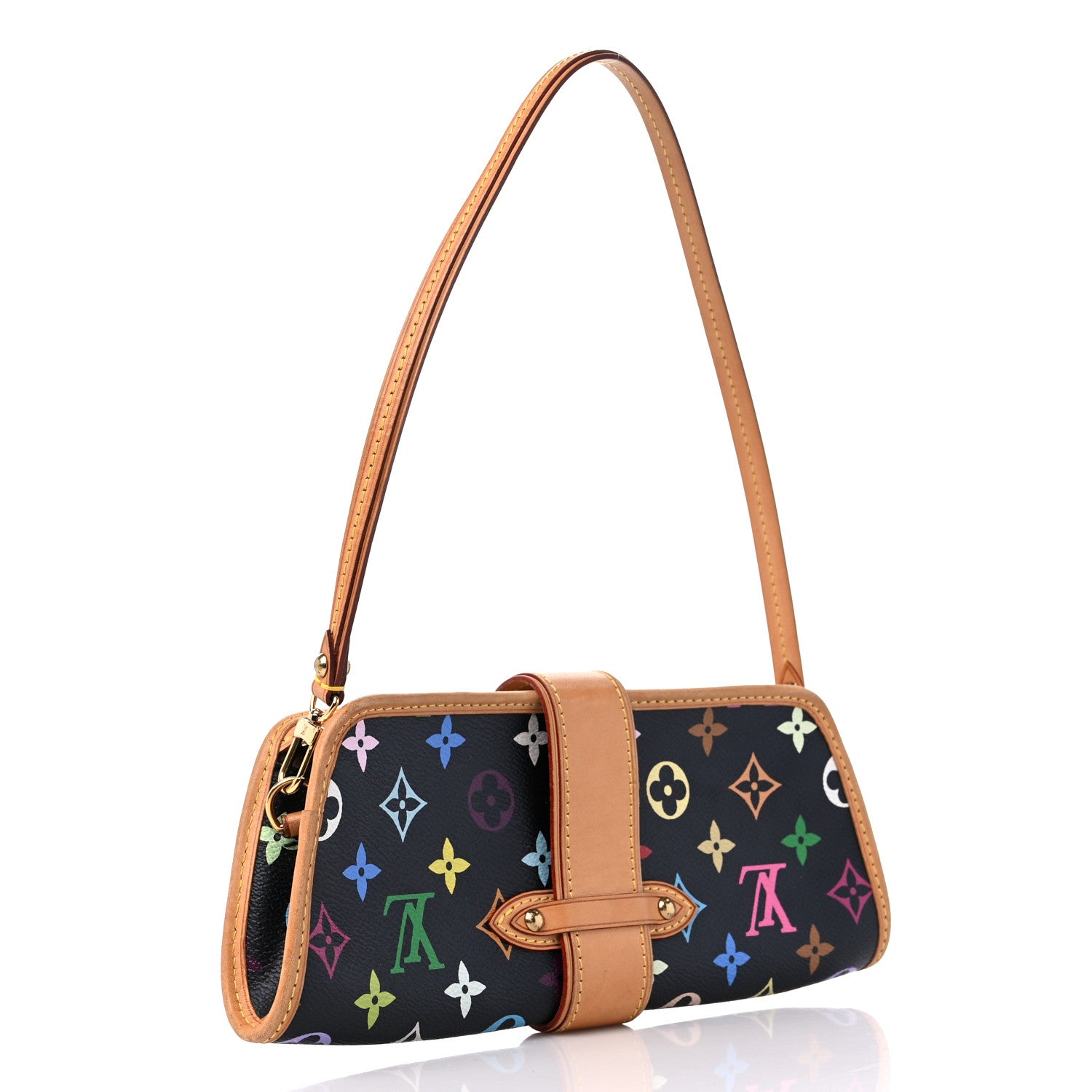 Louis Vuitton Monogram Multicolor Shirley Black 3 of 13