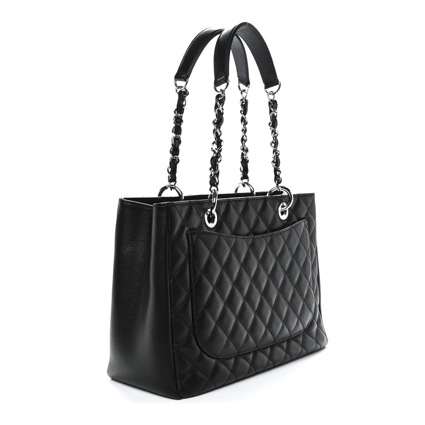 Caviar Quilted Grand Shopping Tote GST Black