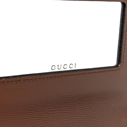 Gucci GG Supreme Monogram Script Logo Heart Wallet on Chain Beige Brown 6 of 10
