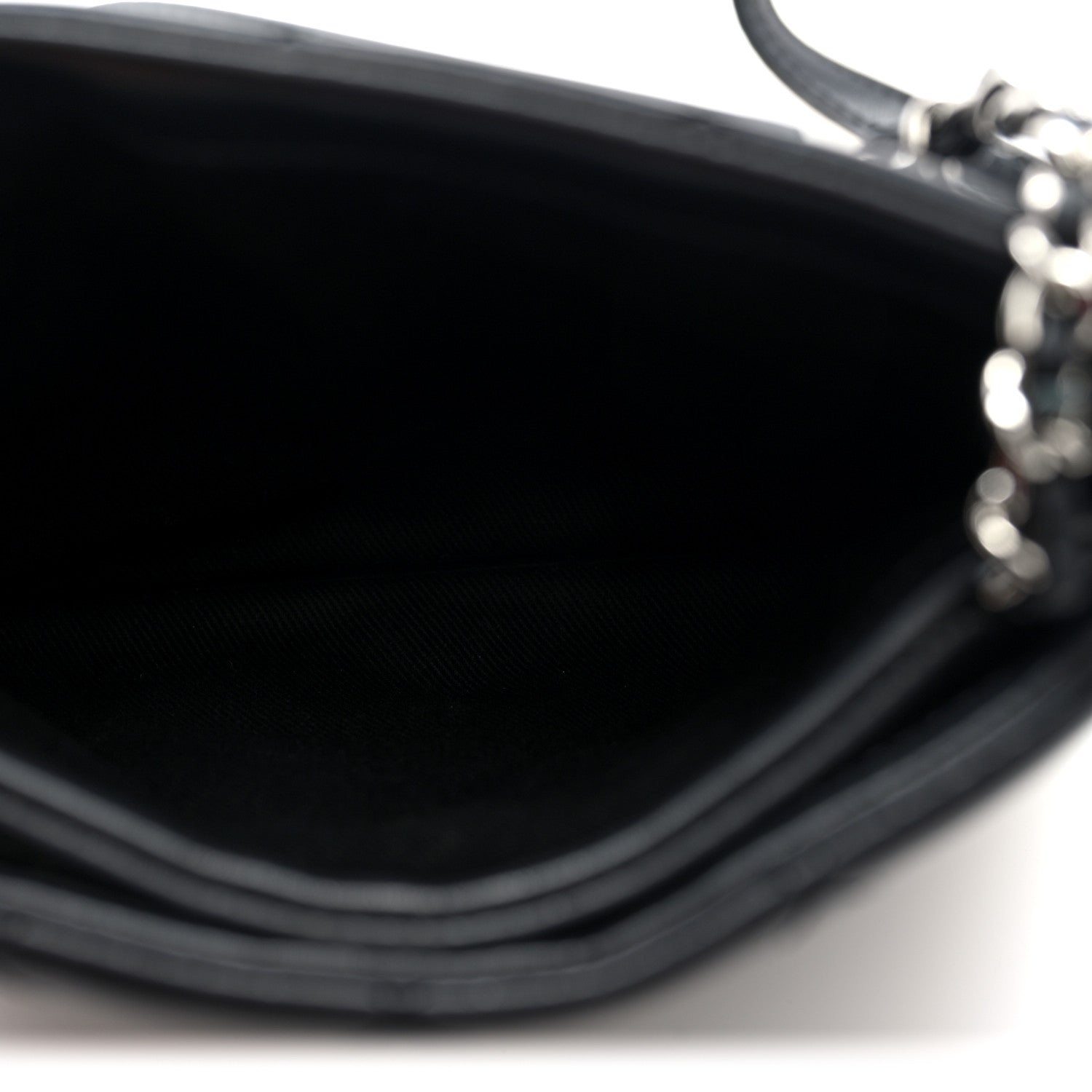 Chanel Lambskin Quilted Uniform Crossbody Bag Black 5 of 11