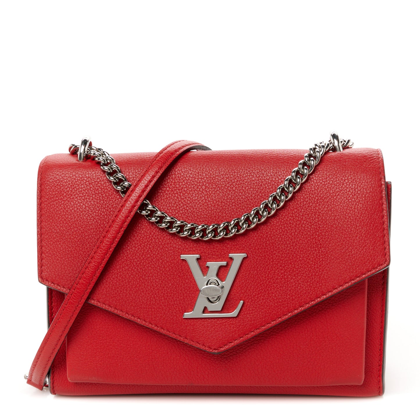 Soft Calfskin My Lockme Chain Bag BB Poppy