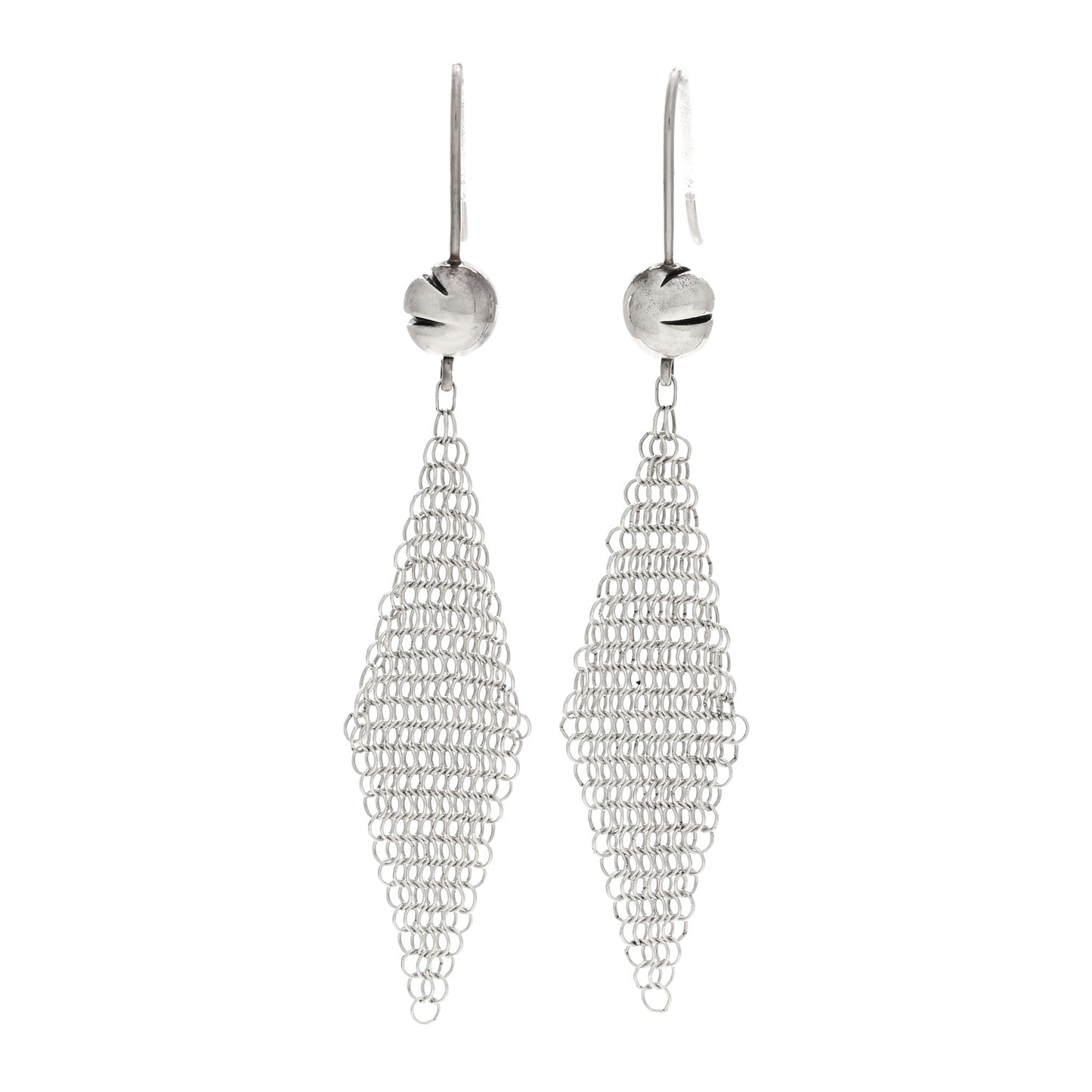 Sterling Silver Small Elsa Peretti Mesh Earrings