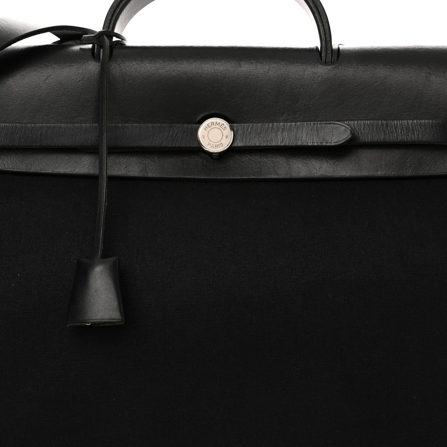 Hermes Toile Vache Calfskin Herbag 39 MM Black 7 of 10