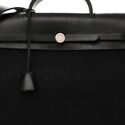 Hermes Toile Vache Calfskin Herbag 39 MM Black 7 of 10