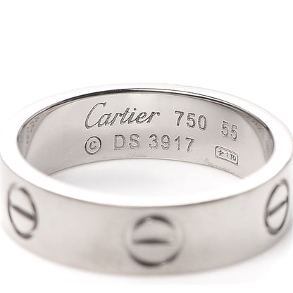 Cartier 18K White Gold 5.5mm LOVE Ring 55 7.25 4 of 4