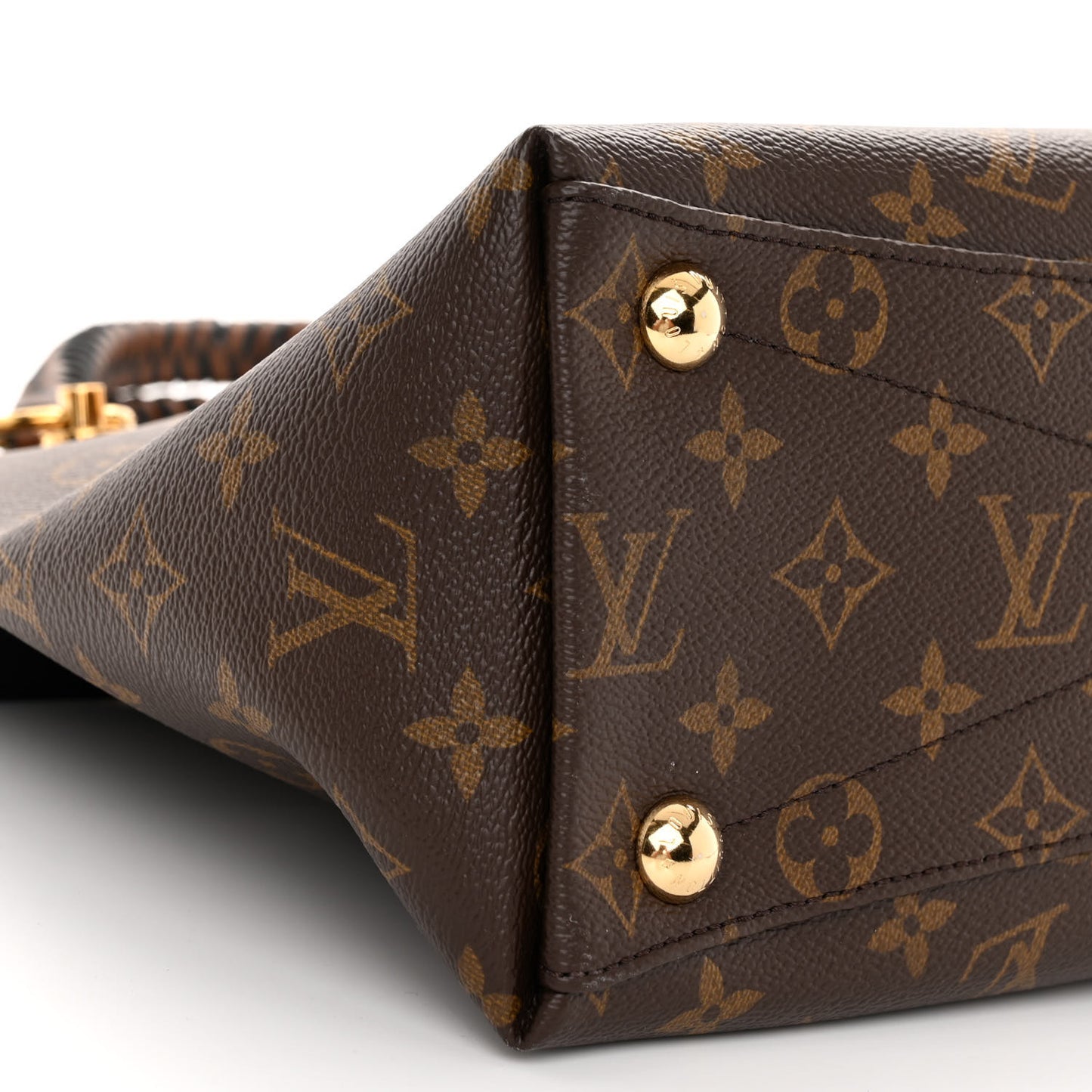 Monogram Braided V Tote MM Creme