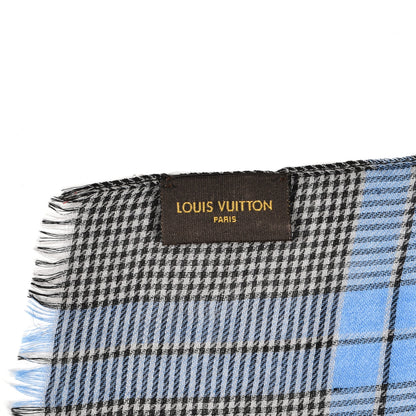 Louis Vuitton Wool Silk Plaid Printed Scarf Multicolor 3 of 3