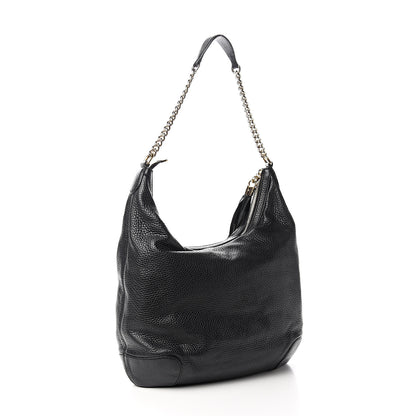Gucci Pebbled Calfskin Medium Soho Chain Hobo Black 2 of 11