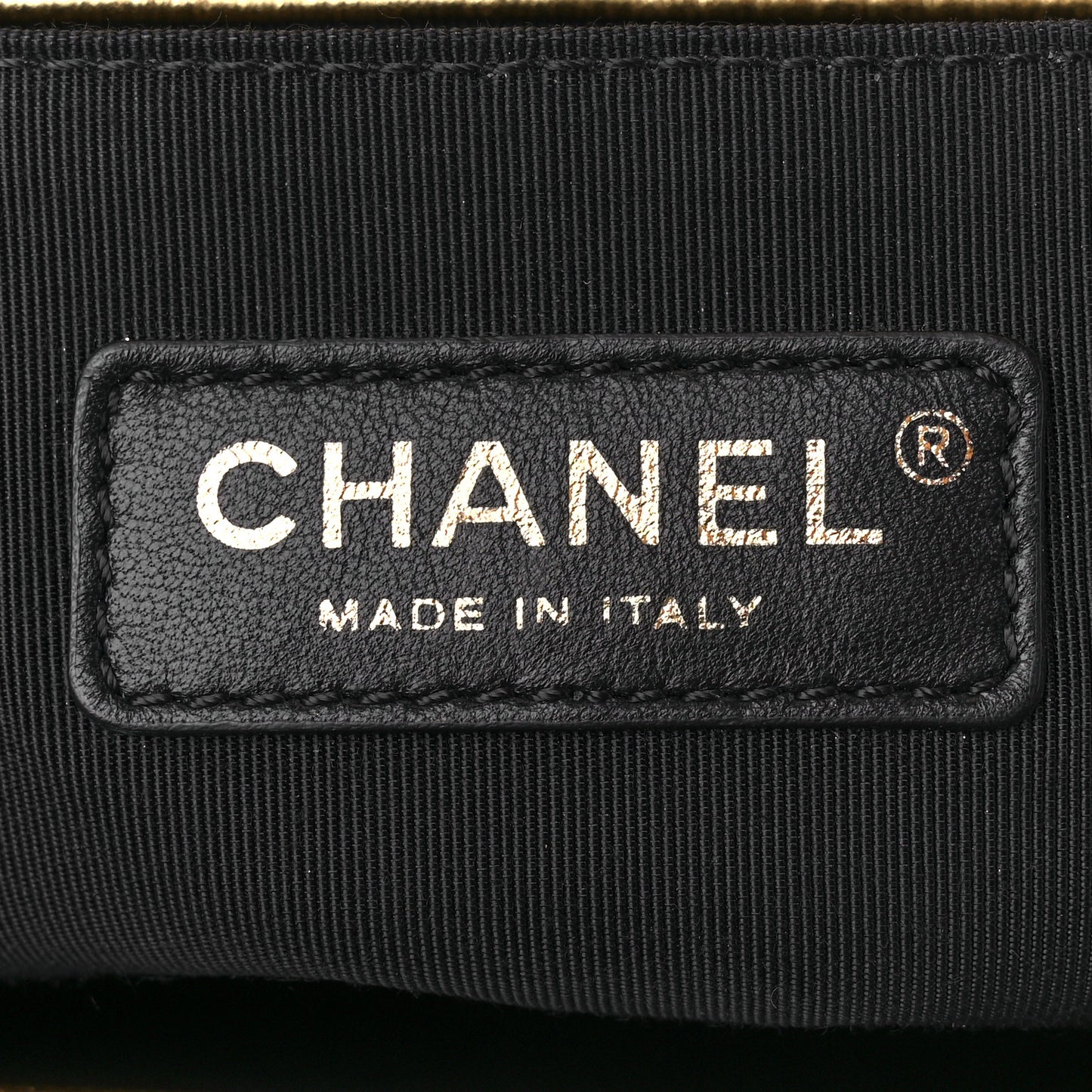 Metallic Lambskin Embossed Medium Cube Boy Flap Gold