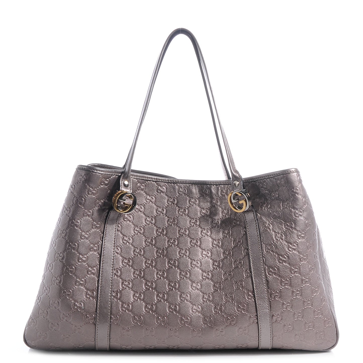 Metallic Guccissima Large GG Twins Tote Mauve