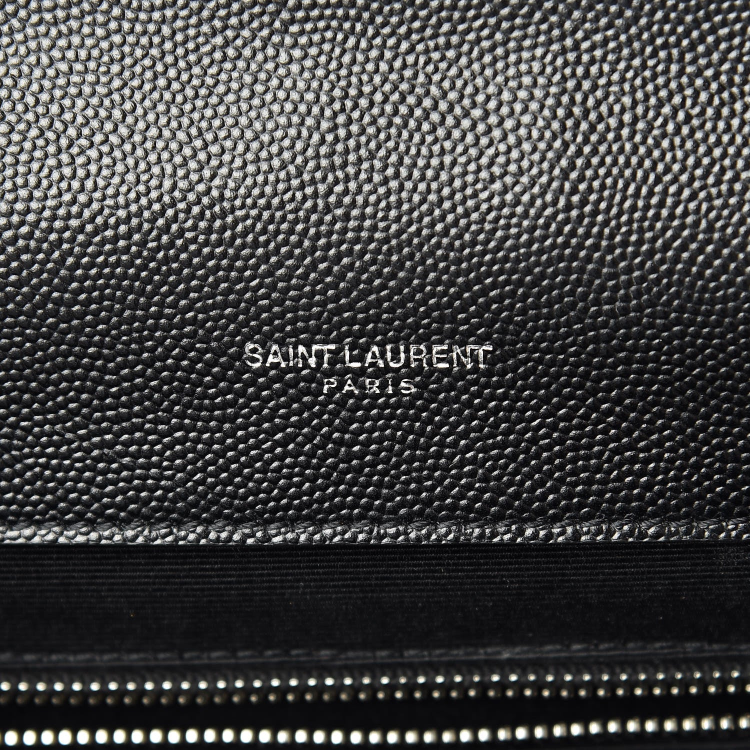 Saint Laurent Grain De Poudre Matelasse Chevron Large Monogram Satchel Black 6 of 14