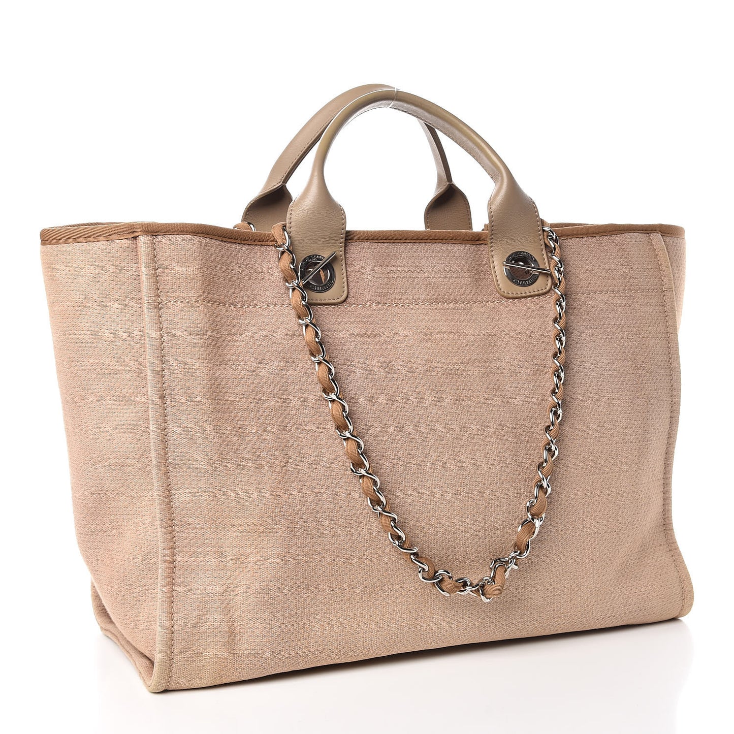 Canvas Large Deauville Tote Beige