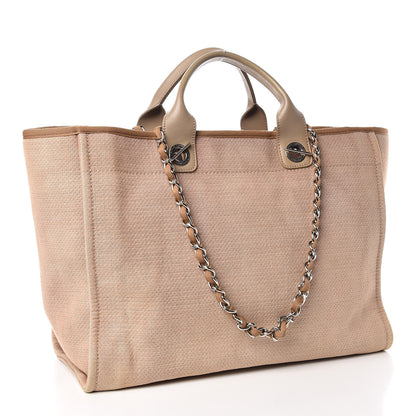 Chanel Canvas Large Deauville Tote Beige 4 of 15