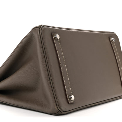 Hermes Epsom Candy Birkin 35 Etain Bleu Thalassa 12 of 16