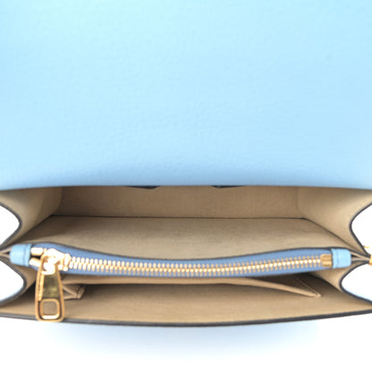Dolce & Gabbana Grained Calfskin Rosalia Shoulder Bag Light Blue 5 of 12