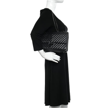 Chanel Aged Calfskin Chevron Quilted 2.55 Reissue 226 So Black 2 of 10