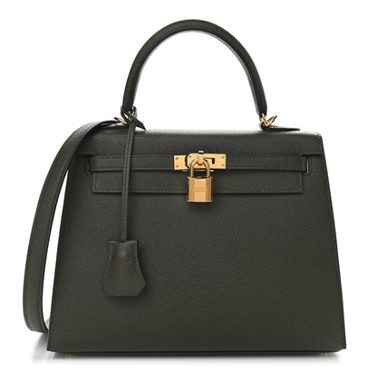 Hermes Epsom Kelly Sellier 25 Vert De Gris 1 of 10