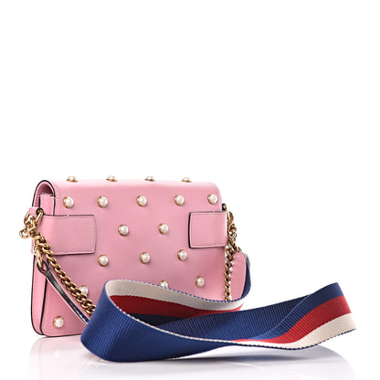 Gucci Nappa Pearl Studded Mini Queen Margaret Broadway Shoulder Bag Sugar Pink 4 of 28
