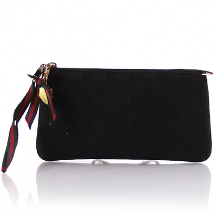 Gucci Monogram Signature Boot Charm Wristlet Black 1 of 9