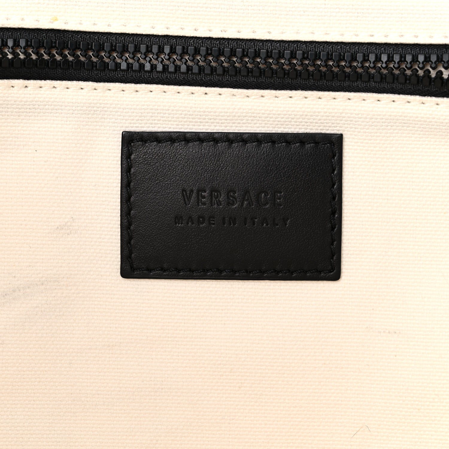 Versace Canvas Logo Tote Black White 6 of 28