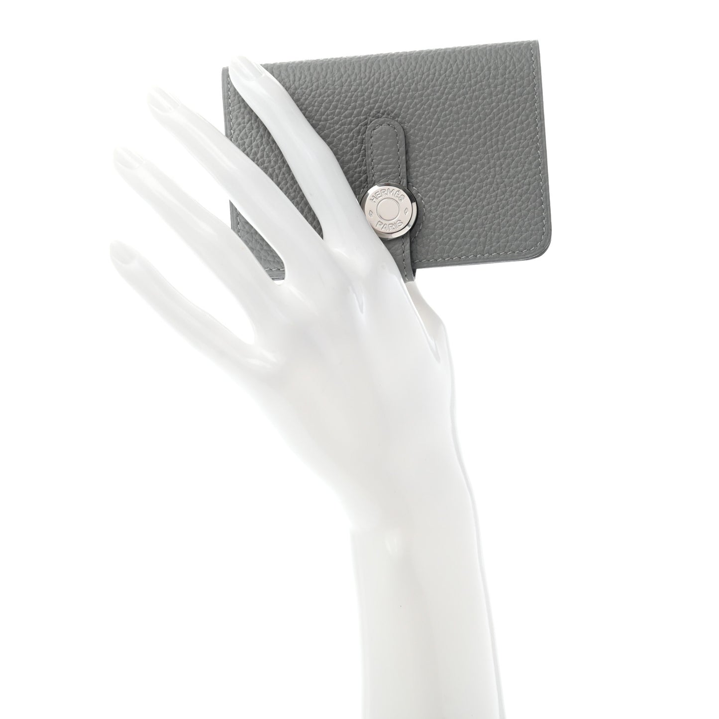 Togo Dogon Card Case Gris Mouette