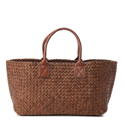 Bottega Veneta Metallic Intrecciato Nappa Medium Cabat Brown Gold 3 of 10